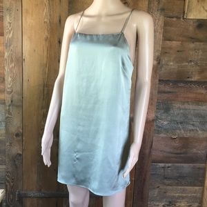 Green Satin Formal Dress